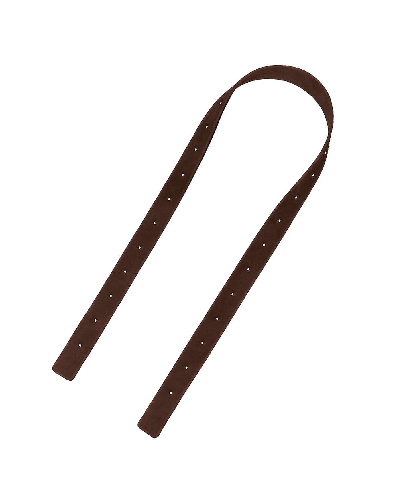 DŁUGI WĄSKI PASEK „MINIMAL” ZAMSZ CZEKOLADA