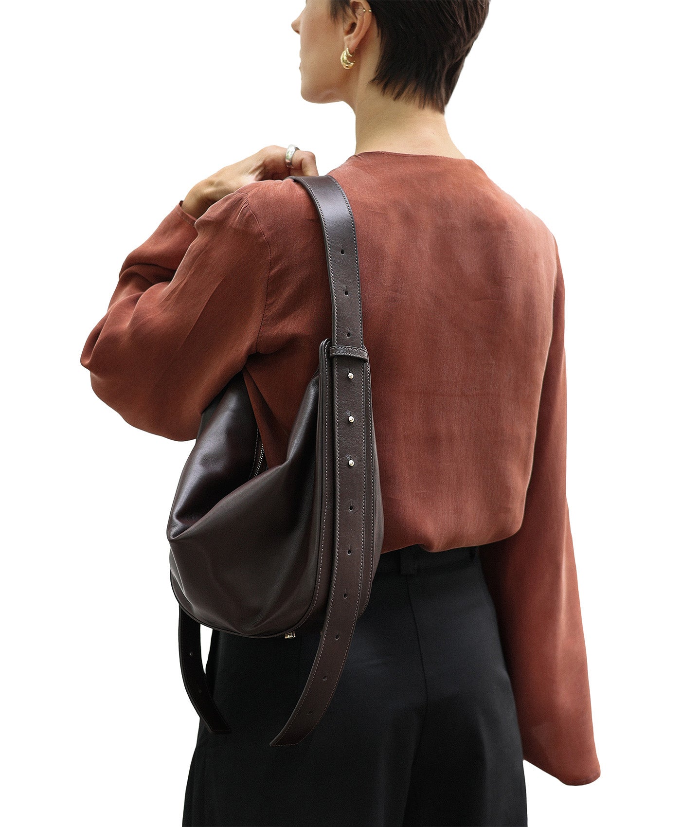 „BOBBI NERKA” GORZKA CZEKOLADA, DŁUGI WĄSKI PASEK „MINIMAL” GORZKA CZEKOLADA