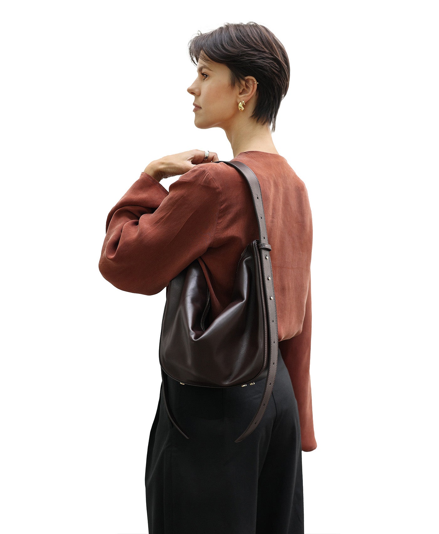 „BOBBI NERKA” GORZKA CZEKOLADA, DŁUGI WĄSKI PASEK „MINIMAL” GORZKA CZEKOLADA