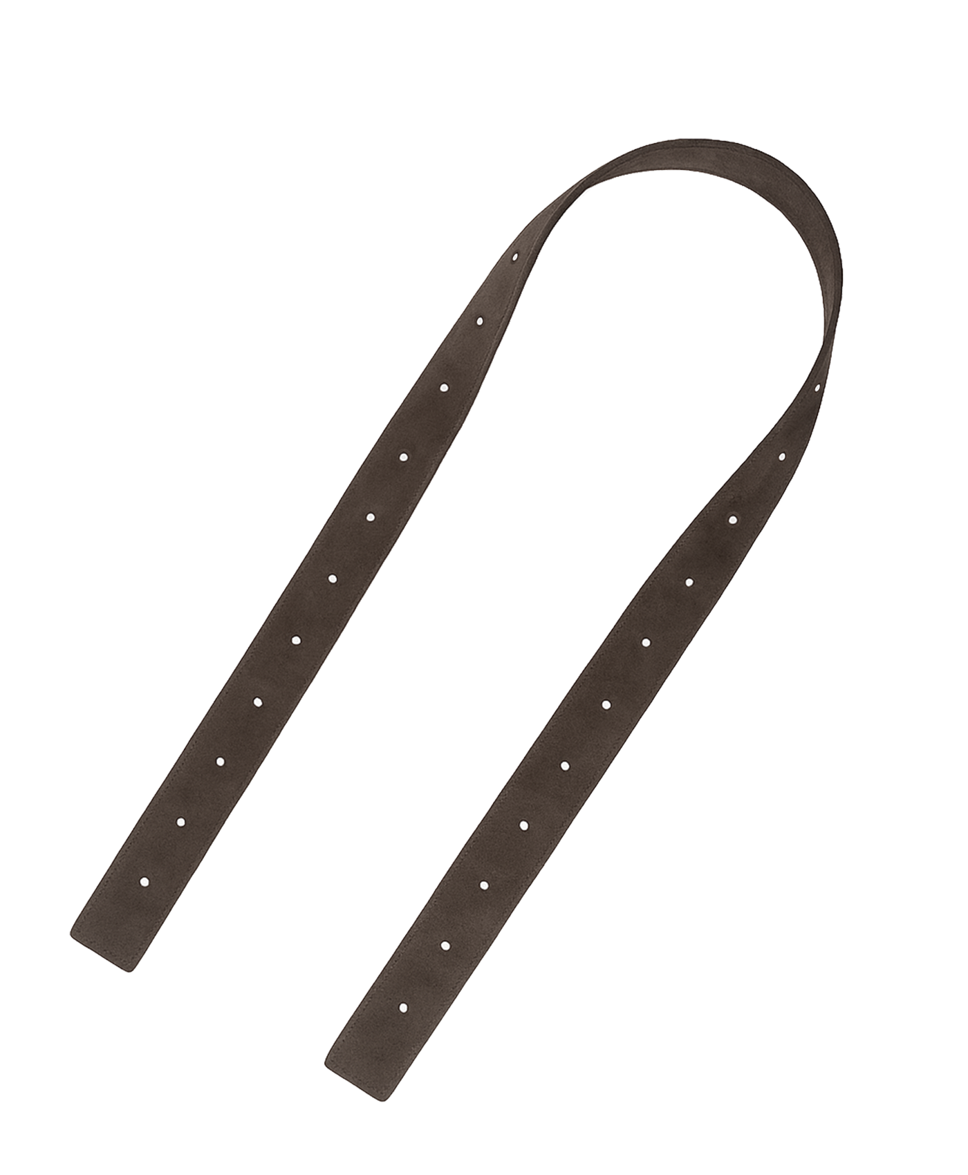 DŁUGI SZEROKI PASEK „MINIMAL” ZAMSZ KAWA